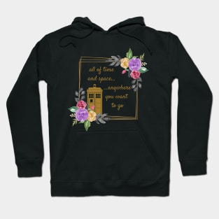 Tardis & Flowers Hoodie